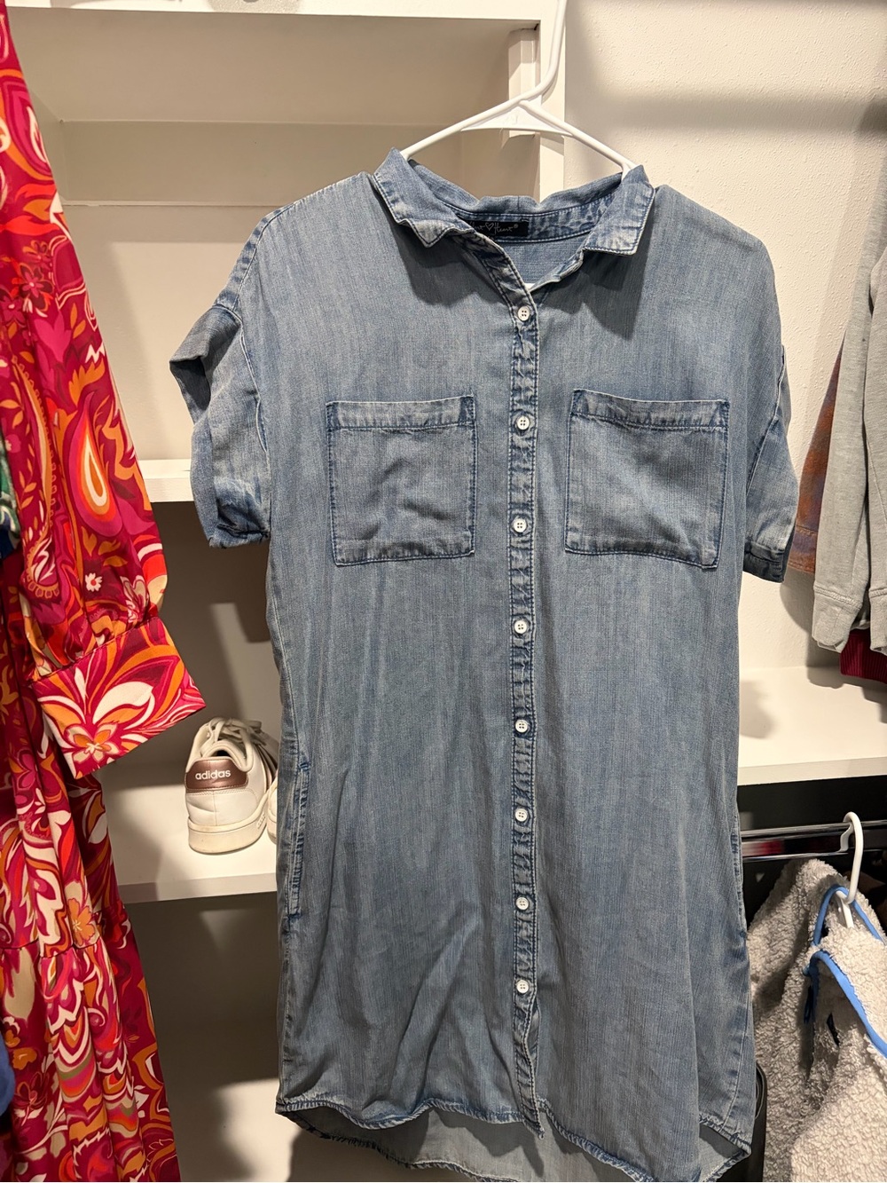 Velvet Heart Light Blue Denim Shirt Dress